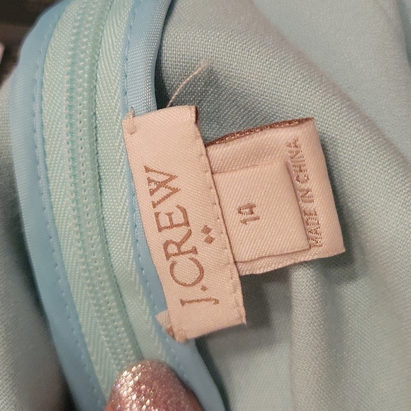 J.Crew mint green laser cut out summer dress 14 - Picture 6 of 7